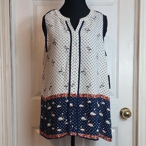 Corvia Flamingo Blouse NWT